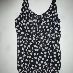 Studio Y  Gorgeous Sheer Lined top with elastic hem & Lace